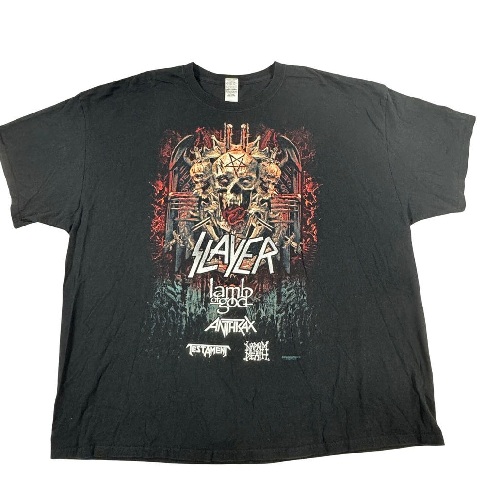 Slayer Final World Tour 2018 T-Shirt Men's 3XL Lamb of God Anthrax Testament